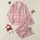 Ladies' Rose Pink Fuzzy Knit Cable Pattern Warm Thick Velvet Lined Loungewear Satin Pajamas Set - 1