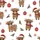 Western Women's Retro Christmas Highland Cow Pajamas: Whimsical Patchwork Sleep Set Satin Pajamas Set - 2