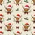Highland Cow Farmhouse: Santa Hat & Plaid Bow Holly Pattern Loungewear Top Satin Pajamas Set - 2