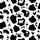 Women's Black & White Cow Spot Farm Animal Silhouettes Milk Bottle Print Satin Loungewear Satin Pajamas Set - 2