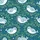 Family Matching Pajamas: Whimsical Teal Cartoon Seals & Penguins Pattern Satin Pajamas Set - 2