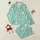 Family Christmas Whimsical Penguin Aqua Green Star Pattern Pajamas Set Satin Pajamas Set - 1