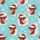 Festive Highland Cow Pajamas: Whimsical Santa Hat & Bubblegum Pattern Sleep Set Satin Pajamas Set - 2