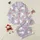 Women's Short-Sleeve Satin Pajamas: Whimsical White Cats & Rust Bows Lavender Print Satin Pajamas Set - 1