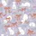 Women's Short-Sleeve Satin Pajamas: Whimsical White Cats & Rust Bows Lavender Print Satin Pajamas Set - 2