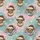Festive Highland Cow Lover: Whimsical Cows Santa Hats Christmas Lights Pastel Teal Pink Design Satin Pajamas Set - 2