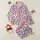 Dog Lover Mom's Scarlet Red Indigo Blue Watercolor Paw Print All-Over Satin Short-Sleeve Pajamas Set Satin Pajamas Set - 1