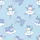 Women's Whimsical Periwinkle Hippo Ballet Starry Cloud Pastel Print Satin Short-Sleeve Pajamas Set Satin Pajamas Set - 2