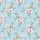 Women's Pink Alstroemeria Poppy Floral Pajamas: Watercolor Eucalyptus & Pastel Blue Satin Sleep Set Satin Pajamas Set - 2
