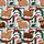 Christmas Family Loungewear: Fluffy Highland Calves, Red Santa Hats & Evergreen Pattern Satin Pajamas Set - 2