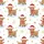 Whimsical Christmas Pajama Pattern: Faux Yarn Chunky Knit Santa Highland Cow & Glitter Satin Pajamas Set - 2