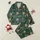 Festive Highland Cow Pajamas: Whimsical Christmas Truck & Pine Bough Pattern Satin Pajamas Set - 1