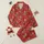 Cute Farmhouse Christmas Highland Cow PNG: Funny Watercolor Santa Hat & Lights Digital Design Satin Pajamas Set - 1
