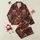 Cozy Highland Cow Christmas Pajamas: Festive Textured Santa Hat & Coffee Mug Design Satin Pajamas Set - 1