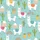 Llama Lover's Personalized Backpack: Whimsical Aqua Blue Llama Cactus Rainbow Design Satin Pajamas Set - 2