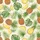 Women's Tropical Watercolor Pineapple & Palm Leaf Low-Top Canvas Sneakers Satin Pajamas Set - 2