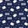 Sheep Lover Canvas Shoes: Cute Fluffy Jumping Sheep & Star Pattern - Navy Blue Low Tops Satin Pajamas Set - 2