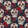 Women's Skull Lover: Intricate Sugar Skull, Rose & Spiderweb Deep Navy Print Comfort Pajamas Set Satin Pajamas Set - 2