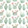 Personalized Cactus Lover Backpack: Hand-Painted Watercolor Succulent Design - Sage Green Botanical Print Satin Pajamas Set - 2