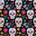 Women's Vibrant Floral Sugar Skull Canvas Shoes: Festive Day of the Dead Art Satin Pajamas Set - 2