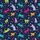 Women's & Kids' Personalized Pajamas: Playful Illustrated Cats & Yarn Balls on Navy - Colorful Sleep Set Satin Pajamas Set - 2
