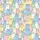 Women's Cat Lover Sleepwear: Whimsical Pastel Cartoon Cats with Party Hats & Bow Ties - Personalized Set Satin Pajamas Set - 2