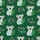 Koala Lover Whimsical Light Blue-Grey Koala & Emerald Green Eucalyptus Pajama Set Satin Pajamas Set - 2