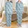 Family & Pet: Whimsical Sky Blue Snowman Dog Winter Pattern Personalized Cozy Loungewear Ensemble Satin Pajamas Set - 1