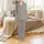 Sighthound Lovers' Seamless Art Nouveau Organic Foliage in Stone Grey, Charcoal, Mustard, Fuchsia Satin Pajamas Set - 2