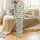 Outdoor Enthusiasts' Whimsical Forest Camping Pattern: Green Pines, Cabins, Campfires, RVs & Mountains on Creamy Off-White Satin Pajamas Set - 2