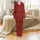 Family Celebrations Traditional Rustic Red Black Buffalo Plaid Pine Branches Berries Snowflake Graphic Satin Pajamas Set - 2