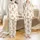 Women's Muslin Crinkle Cotton Sleep Set: Hand-Drawn Teddy Bears, Stars & Moons Satin Pajamas Set - 1