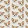 Dog Lovers' Playful Tan Fawn Dog Heads Clean Line Art Scattered Pattern on Cream Satin Pajamas Set - 4