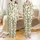 October Celebrants Detailed Marigold Floral Illustration Yellow Orange Green Botanical Print Satin Pajamas Set - 1