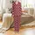 Custom Family Sleep Set: Photorealistic Corgi Dog Face Print - Crimson Red All-Over Polyester Spandex Loungewear Satin Pajamas Set - 2