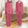 Women's Pink Red Abstract Striped Polygon Pure Cotton Pajamas Satin Pajamas Set - 1