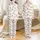 Women's Soft Pajama Set: Playful Blenheim Cavalier King Charles Dog Satin Pajamas Set - 0tiem08e52