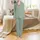 Bridesmaid Personalized Sage Green Rose Line Art Satin Pajamas Set Satin Pajamas Set - 2