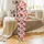 Kids' Whimsical Elephant Mushroom Lollipop Polka Dot Doodle Pattern Bright Red Orange Sky Blue Satin Pajamas Set - 2