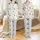 Whippet Lovers' Modern Illustrative Charcoal Whippet Outlines, Slate Blue Zig-Zag & Peach Accents Satin Pajamas Set - 1