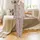 Dog Whimsical Autumn Woodland Fox & Rabbit Print Loungewear - Soft Cotton Sleepwear Satin Pajamas Set - 2
