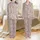 Dog Whimsical Autumn Woodland Fox & Rabbit Print Loungewear - Soft Cotton Sleepwear Satin Pajamas Set - 1