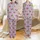 Kids' Cute Anime Style Lavender Purple Geometric Green Turtle Pattern Soft Stretch Pajamas Satin Pajamas Set - 1