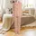 Women's Muted Peach Pink Hearts & Stars Terracotta Print Classic Collar Pajama Set Satin Pajamas Set - 2