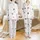 Pajama Party Whimsical Sleep Set: Photo Booth Props, Confetti & Streamers Print Satin Pajamas Set - 1