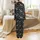 Kids Spooky Skull Pajamas: White Grunge Checkerboard Lightning Bolt Sleep Set Satin Pajamas Set - 3