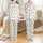 Women's Goldendoodle Labradoodle Pajamas: Playful Beige Doodle Dog Print - Soft Polycotton Shorts Set Satin Pajamas Set - 1
