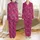 Women's Hand Block Print Fuchsia Floral Peony Rose Cotton Loungewear Set - Indian Inspired Design Satin Pajamas Set - TW4GD4P10I