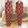 Matching Family Thanksgiving: Pilgrim Turkey Head, Happy Turkey Day & Red Plaid Cotton Blend Sleep Set Satin Pajamas Set - 1