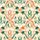 Elegant Monogram Scrollwork Pattern: Deep Forest Green Burnt Orange Gold Accent Flat Art Satin Pajamas Set - 4